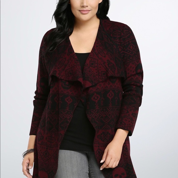 torrid Sweaters - Torrid Skull Cardigan Sweater
